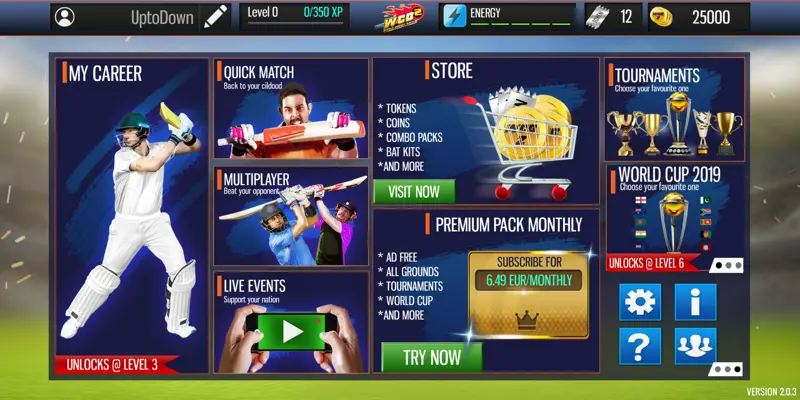 World Cricket Battle 2 android App screenshot 0